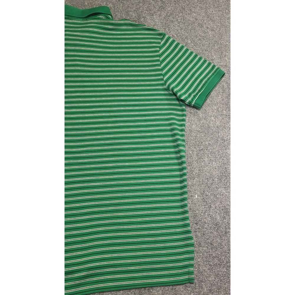 POLO RALPH LAUREN GREEN W/WHITE BLUE STRIPES ORANGE PONY POLO SHIRT SZ XX-LARGE - Picture 8 of 12